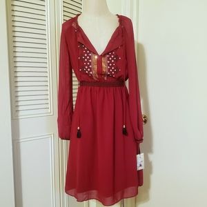 NWT Altuzarra Red Boho Dress